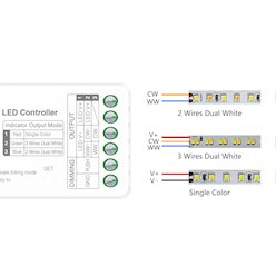 Mi-Light LC3-RF sterownik LED 3w1 Mono-CCT 2PIN/3PIN