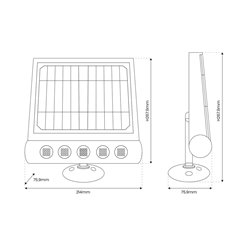 Lampa Solarna LED Talent 8W 4000K IP65