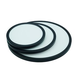 Panel LED okrągły czarny 36W natynkowy - przełącznik CCT