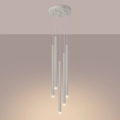 Lampa wisząca 5-punktowa Pastelo 5xG9 okrągła beżowa