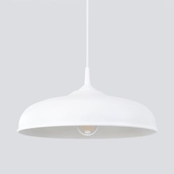 Lampa wisząca z okrągłym kloszem Gina 1xE27 biała