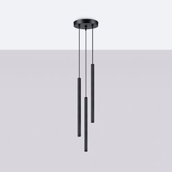 Lampa wisząca potrójna Arche okrągła 3xG9 czarna