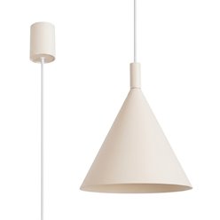 Lampa wisząca stożkowy klosz Nox 25cm 1xE27 beżowa