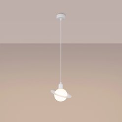 Lampa wisząca nowoczesna kula Hyperion 1xG9 biała