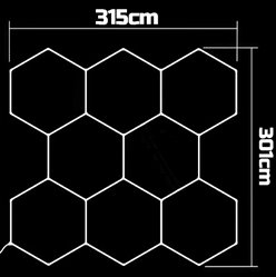 Lampa LED Hexagon 8L CRI90 315x301cm 350W 6500K