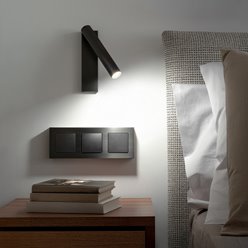 Reflektor ścienny Slim Tube COB 6W CRI90 CCT czarny