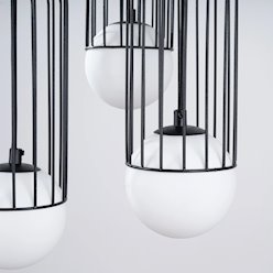 Lampa wisząca potrójna Brina okrągła 3xG9 czarna