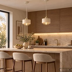Lampa wisząca pojedyncza E27 Velto Loft 20cm beżowa