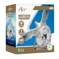 Wentylator podłogowy Hanks Air 80W 40cm chrom