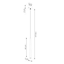 Lampa wisząca pojedyncza Bliss 1xG9 czarna