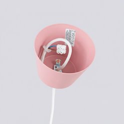 Lampa wisząca klasyczna Bilo 1xE27 różowa
