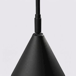 Lampa podłogowa ze stożkowym kloszem Nox 1xE14 czarna