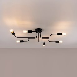 Żyrandol loftowy Vector 6xE27 czarny