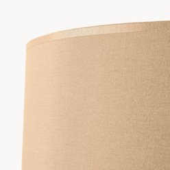 Lampa podłogowa drewniana Natt 1xE27 z abażurem taupe