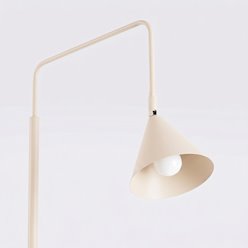 Lampa podłogowa ze stożkowym kloszem Nox 1xE14 beżowa