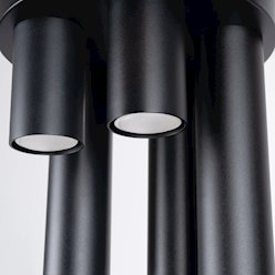 Lampa sufitowa tuby Lagos 5xGU10 okrągła czarna