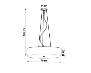 Lampa wisząca SKALA okrągła 70 cm 6xE27 biała