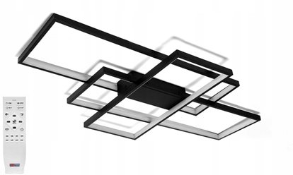 Lampa sufitowa LED Moderno DL-Z01 80W czarna z pilotem