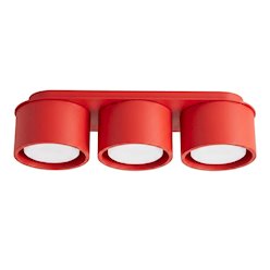 Lampa sufitowa potrójna tuba Modo 3xGx53 czerwony