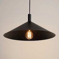 Lampa wisząca stożkowy klosz Nox 40cm 1xE27 czarna
