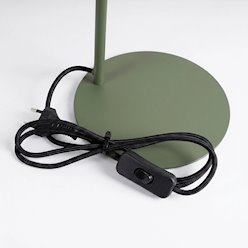Lampa biurkowa ze stożkowym kloszem Nox 1xE14 zielona oliwka