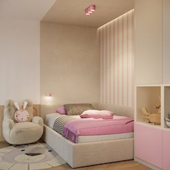 Lampa sufitowa podwójna tuba Modo 2xGx53 różowa