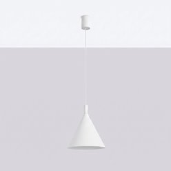 Lampa wisząca stożkowy klosz Nox 25cm 1xE27 biała