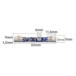 Włącznik dotykowy do profili LED 12/24 60W z szybkozłączkami