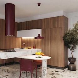 Lampa wisząca klasyczna Bilo 1xE27 burgundowa