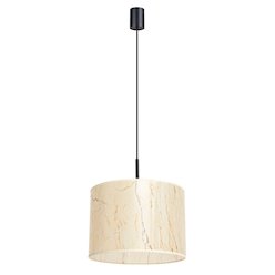 Lampa wisząca z abażurem Nevia 1xE27 beżowy marmur