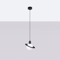Lampa wisząca nowoczesna kula Hyperion 1xG9 czarna