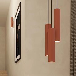 Kinkiet dwustronny Lagos 2xGU10 ochra czerwona