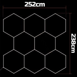 Lampa LED Hexagon 8S CRI90 252x238cm 280W 6500K