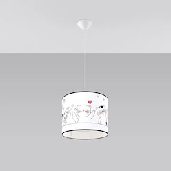 Lampa wisząca dziecięca Cat 30 1xE27 wielokolorowa