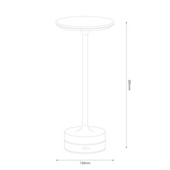 Lampka nocna LED z akumulatorem Tavolo 2,5W czarna