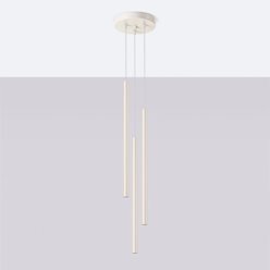 Lampa wisząca potrójna Pastelo 3xG9 okrągła beżowa