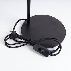 Lampa biurkowa ze stożkowym kloszem Nox 1xE14 czarna