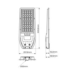 Lampa Uliczna Solarna Via 150W 1800lm 6000K