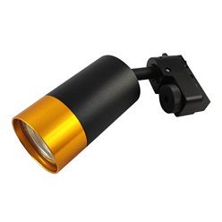 Reflektor szynowy 1-fazowy GU10 55x100mm czarno-złoty