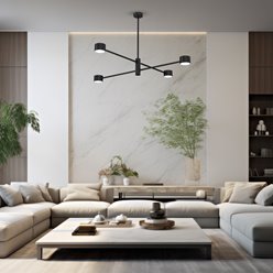 Lampa sufitowa 4-punktowa Cross 4xGX53 Czarna
