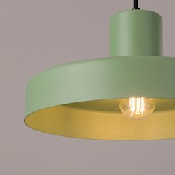 Lampa wisząca klasyczna Bilo 1xE27 szałwiowa