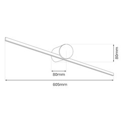 Lampa LED nad lustro Artist 9W 60cm złota 4000K