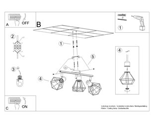 Lampa sufitowa listwa ARTEMIS 3xE14 biała