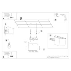 Spot kwadratowy LED OZZY 16W 4000K czarny