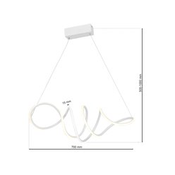 Lampa wisząca Espirale Modern 56W 4000K Biała