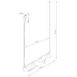 Lampa wisząca Nox 4-punktowa 4xE14 beżowa