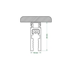 Szyna magnetyczna Micro-4 natynkowa czarna 200cm