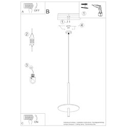 Lampa wisząca filcowa Feltro 1xG9 czarno-granatowa