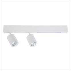 Kinkiet liniowy LED 5W + dwa reflektory GU10 - biały