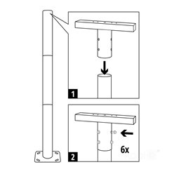 Uchwyt naświetlacza na maszt oświetleniowy PRO 60mm czarny